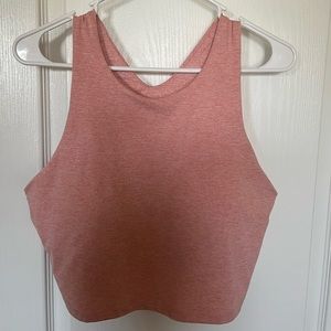 Pink cropped workout tank